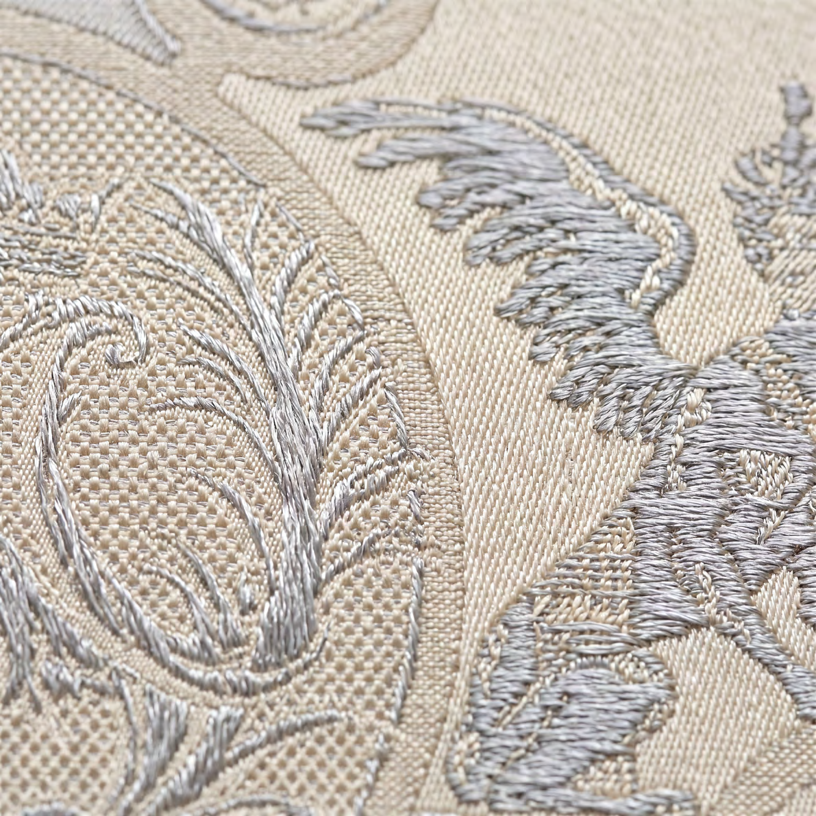 Macro — trame jacquard fils teints